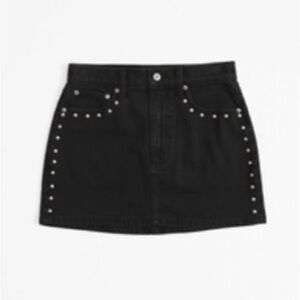 Abercrombie & Fitch Black Studded Mini Skirt